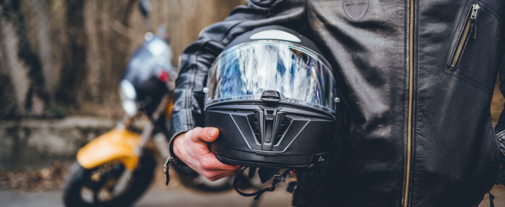 Helmet and motorcycle