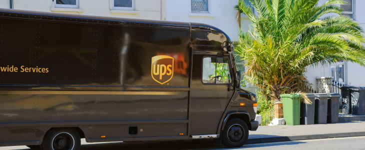 UPS truck in California
