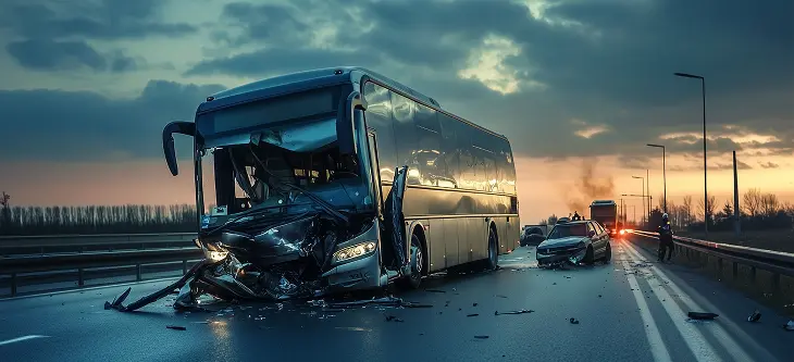 highway-bus-car-collision-dusk